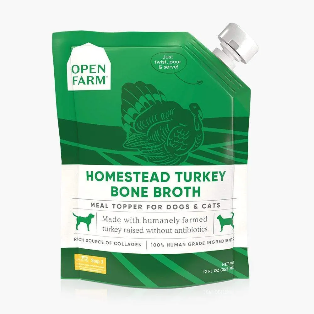 Open Farm Homestead Turkey Bone Broth for Dogs & Cats healthy cat food, premium dry cat food