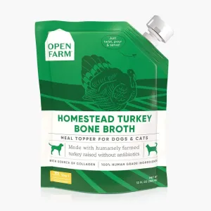 Open Farm Homestead Turkey Bone Broth for Dogs & Cats healthy cat food, premium dry cat food
