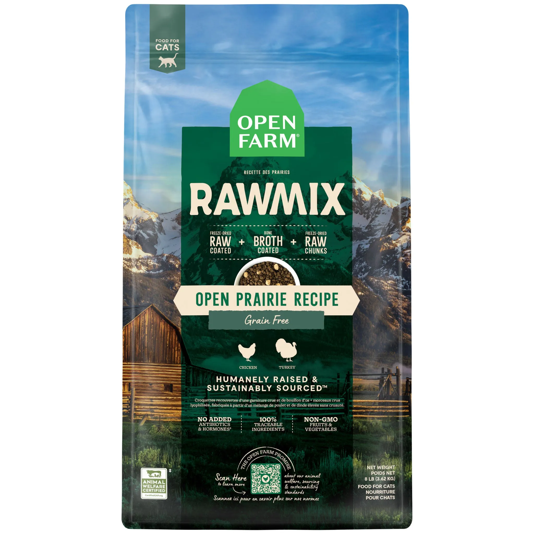 Open Farm Raw Mix Grain-Free Open Prairie Cat Food organic cat food, holistic cat food
