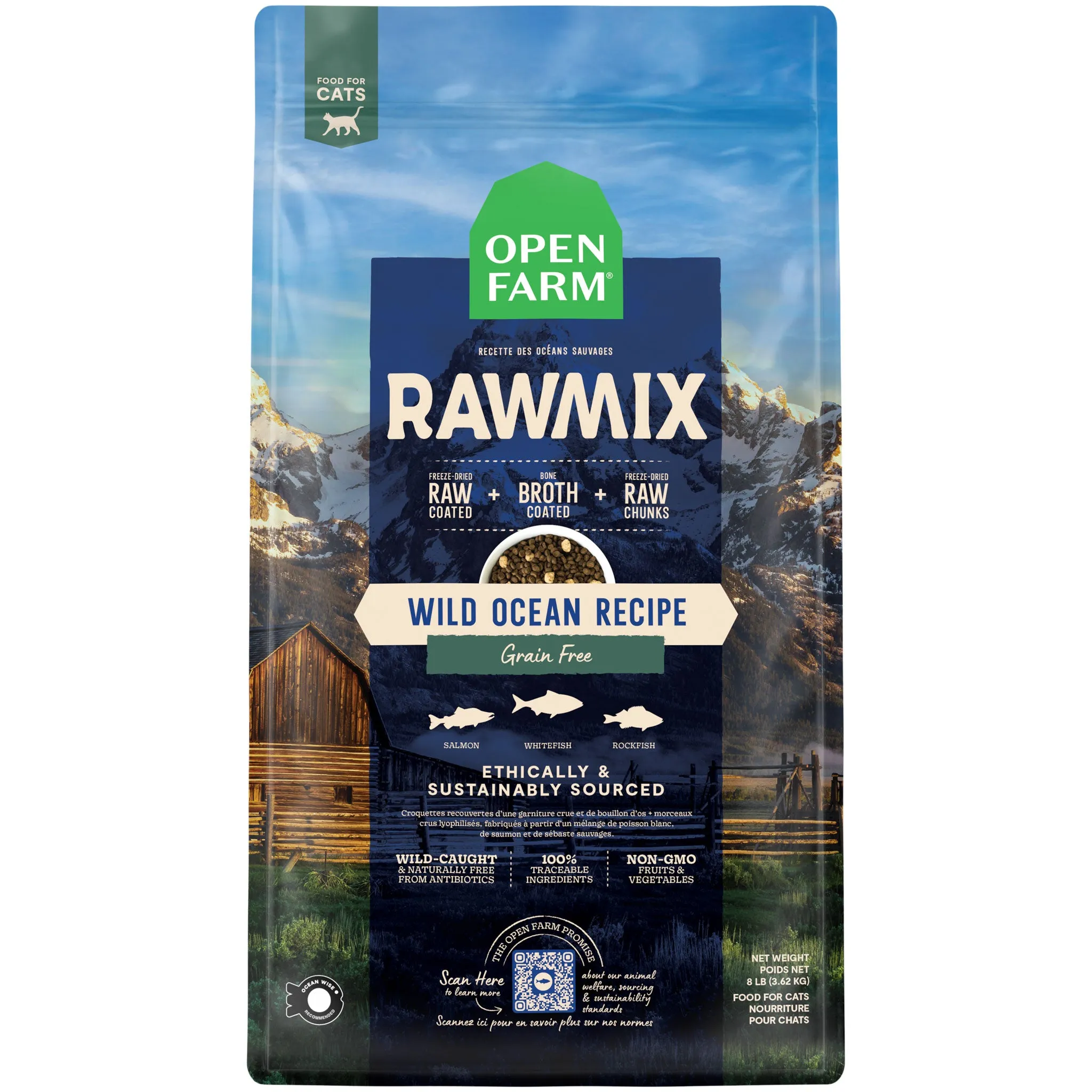 Open Farm Raw Mix Grain-Free Wild Ocean Cat Food organic cat food, holistic cat food