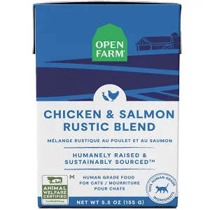 Open Farm Rustic Blend Chicken & Salmon Canned Cat Food - 5.5oz organic cat food, holistic cat food