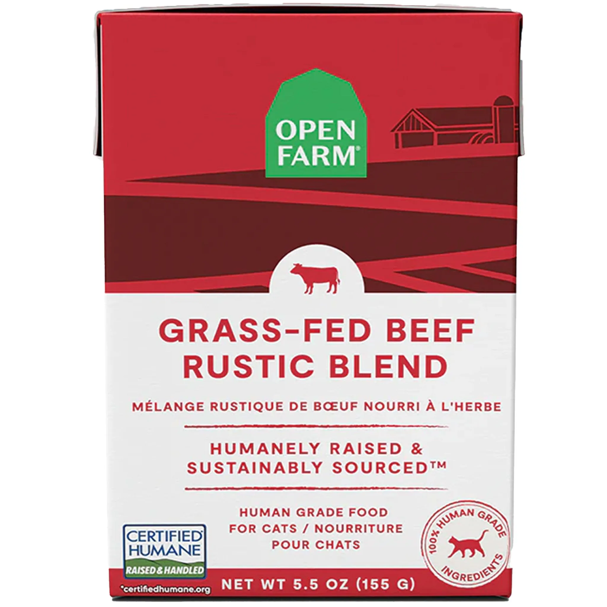 Open Farm Rustic Blend Grass-Fed Beef Canned Cat Food - 5.5oz organic cat food, holistic cat food