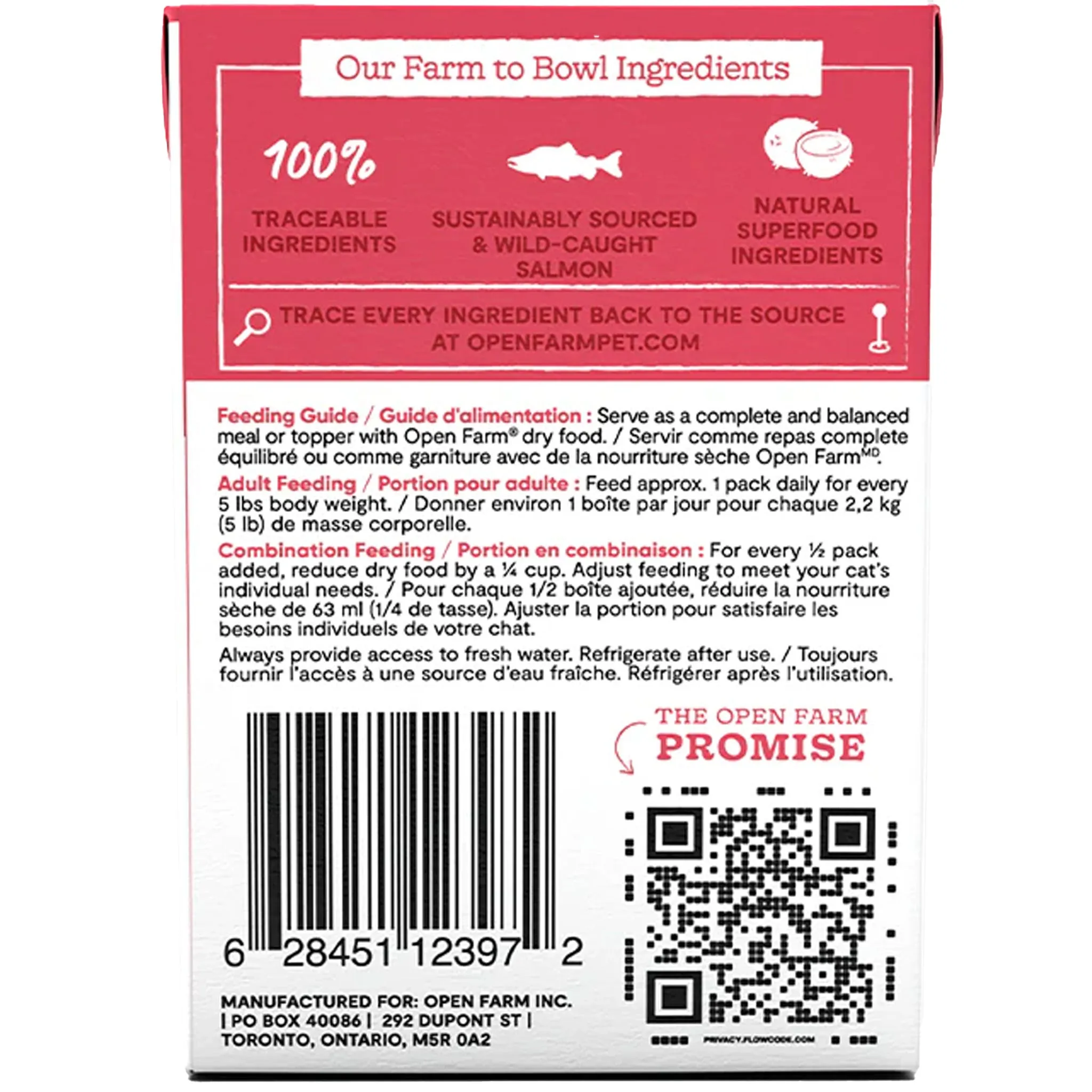 Open Farm Rustic Blend Wild-Caught Salmon Wet Cat Food - 5.5oz