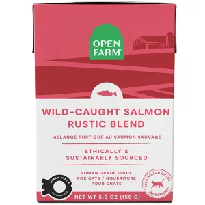 Open Farm Rustic Blend Wild-Caught Salmon Wet Cat Food - 5.5oz organic cat food, holistic cat food