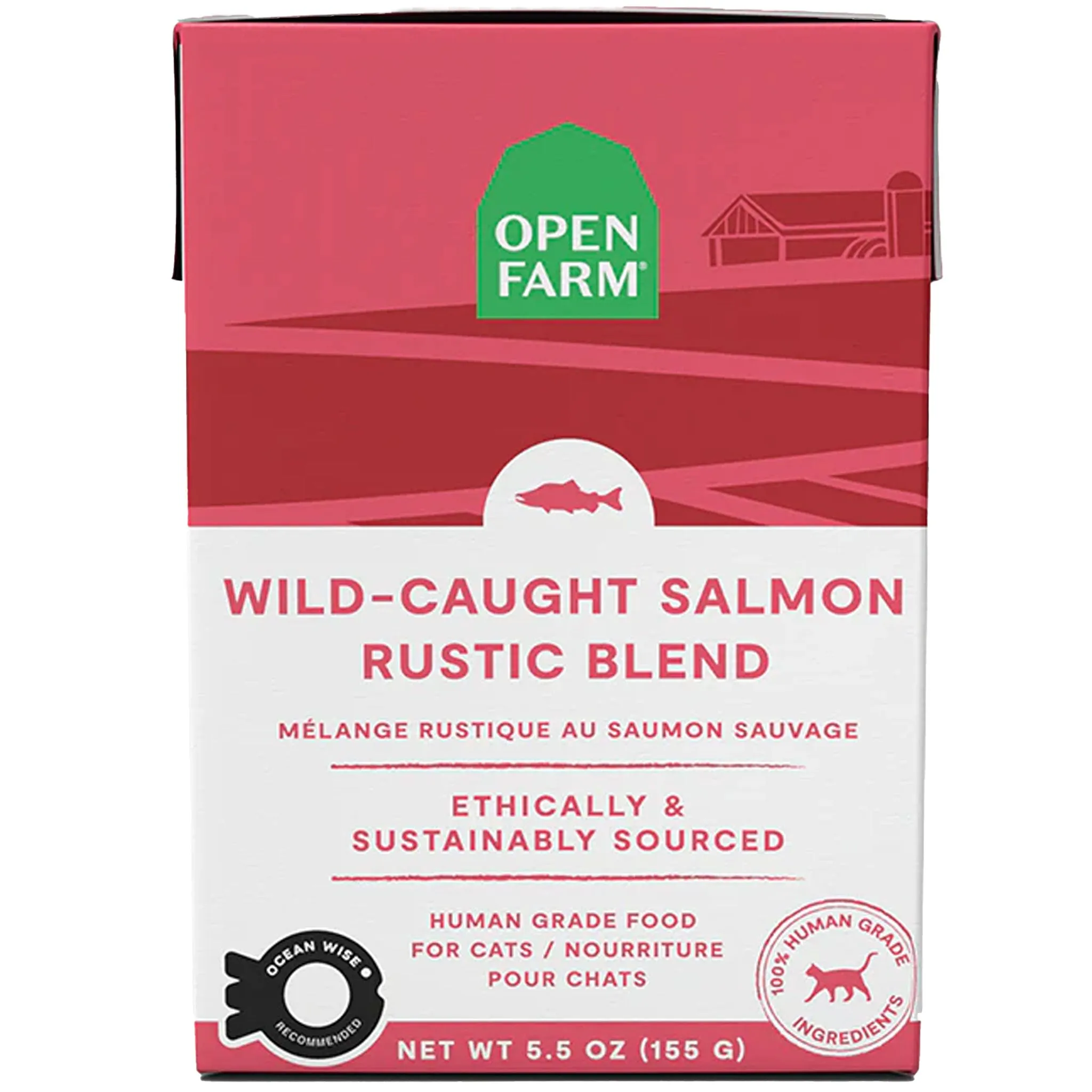 Open Farm Rustic Blend Wild-Caught Salmon Wet Cat Food - 5.5oz organic cat food, holistic cat food