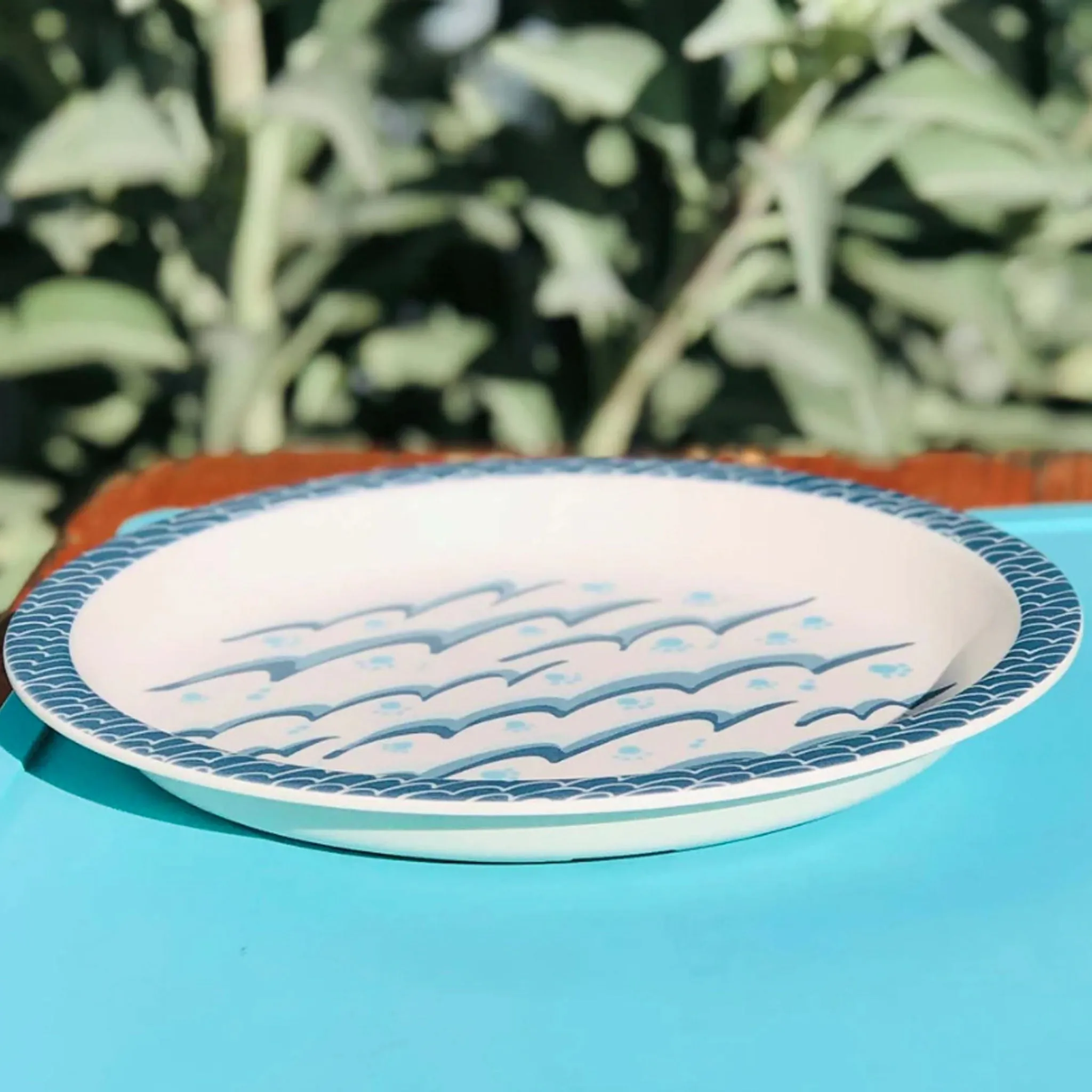 Ore Pet Bamboo Pet Bowl Waves Cat Bowls