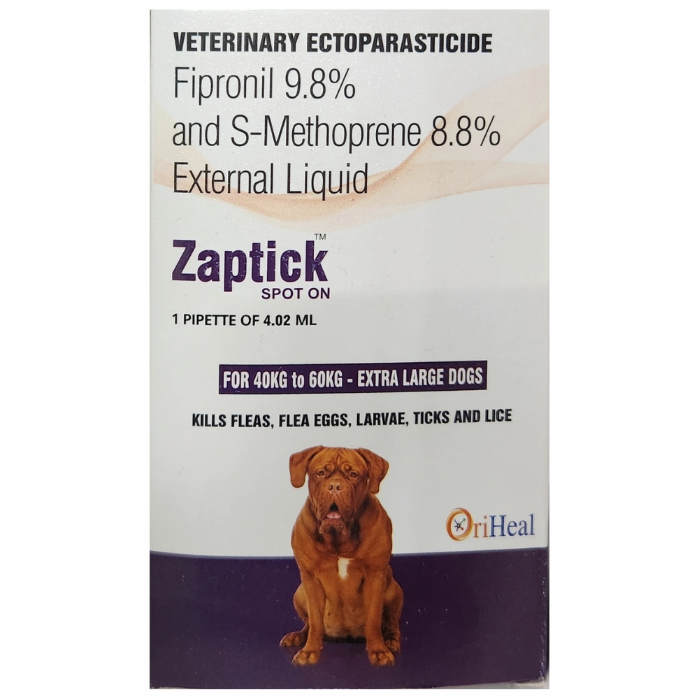 Oriheal Zaptick Spot On (Fipronil & S methoprene) for Dogs from 40 to 60kg