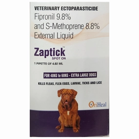 Oriheal Zaptick Spot On (Fipronil & S methoprene) for Dogs from 40 to 60kg