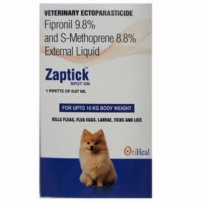 Oriheal Zaptick Spot On (Fipronil & S methoprene) for Dogs upto 10kg