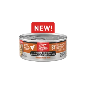 Orijen Cat Chunks & Shreds, Original Entre dry cat food, cat kibble
