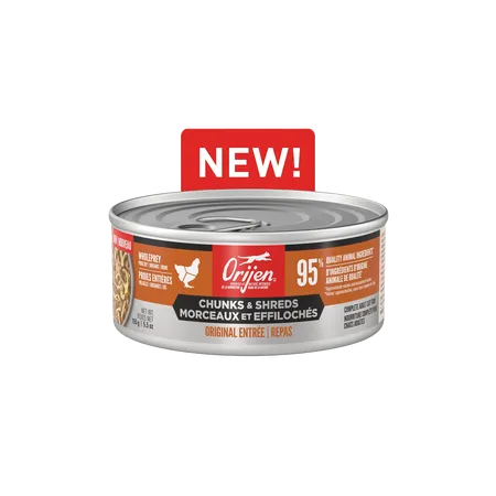 Orijen Cat Chunks & Shreds, Original Entre dry cat food, cat kibble