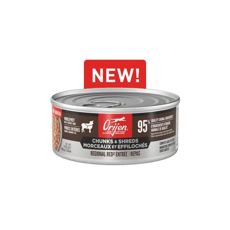 Orijen Cat Chunks & Shreds, Regional Red Entre adult cat food, best cat food for adults