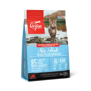 Orijen Cat Six Fish adult cat food, best cat food for adults