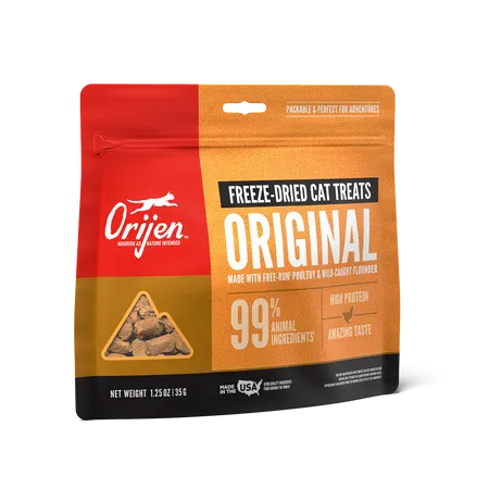 Orijen Freeze Dried Original Cat Treats freeze dried cat treats, single ingredient cat treats
