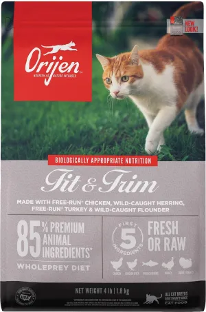 Orijen Grain Free Fit & Trim Dry Cat Food indoor dry cat food, healthy cat kibble