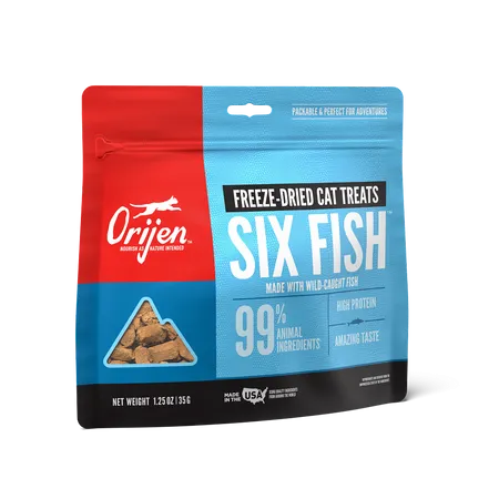 Orijen Grain Free Six Fish Freeze Dried Cat Treats cat treats, soft cat treats