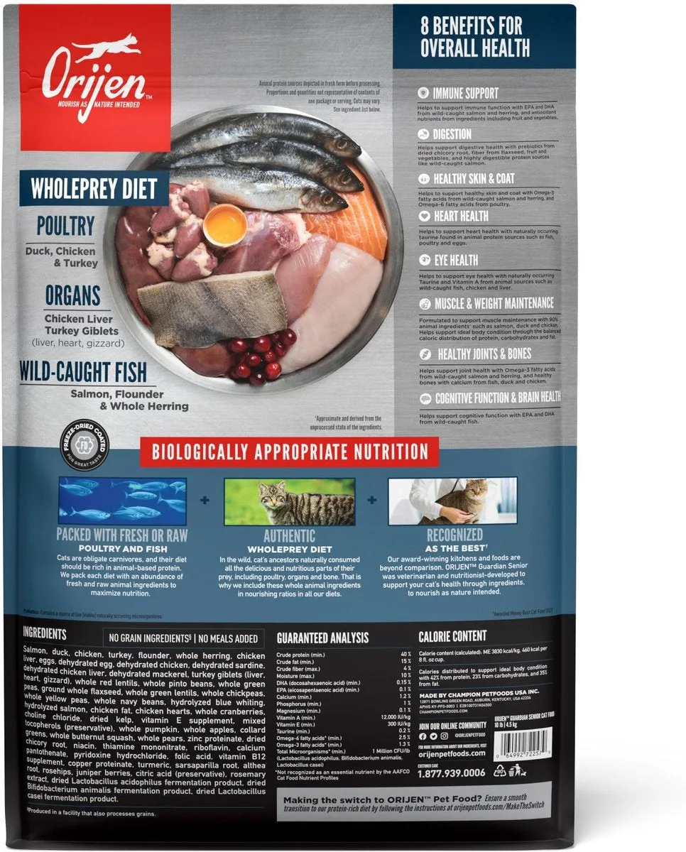 Orijen Guardian Senior 7  Grain Free Dry Cat Food