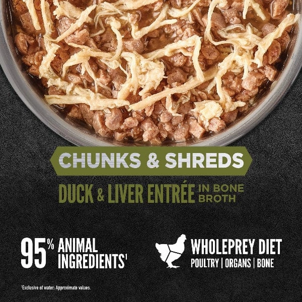 Orijen Duck & Chicken Chunks & Shreds Entre Canned Cat Food, 5.5oz