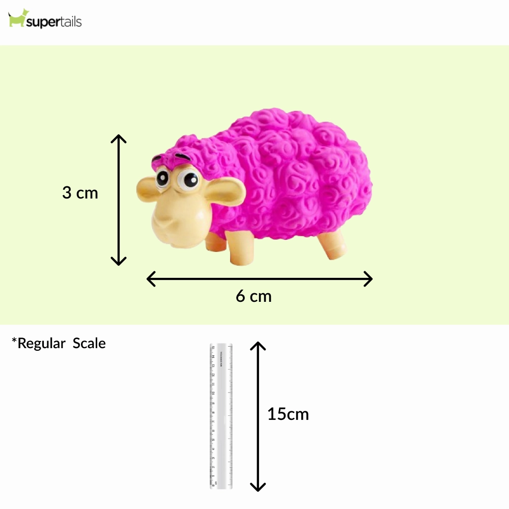 Outward Hound Tootiez Sheep Latex Rubber Toy for Dogs (Pink)