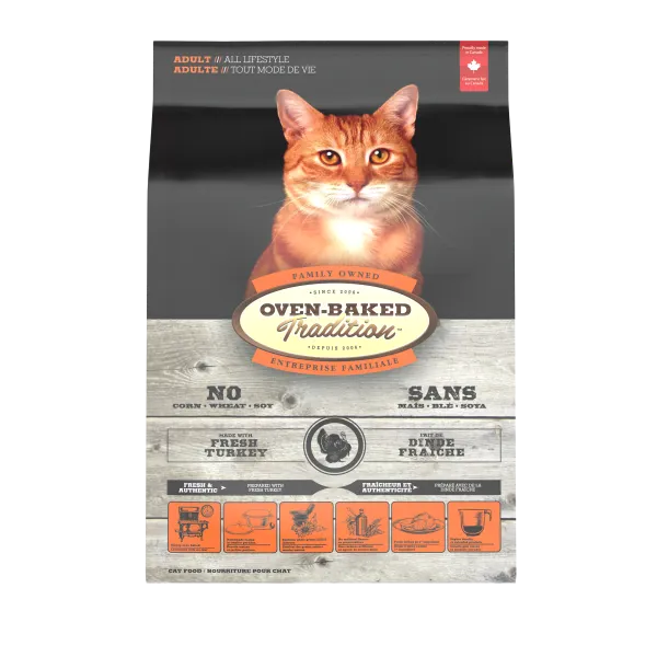 Oven-Baked Tradition Cat Adult Turkey dry cat food, cat kibble