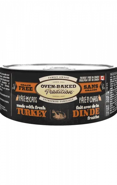 Oven-Baked Tradition Cat GF Adult Turkey Pate 5.5oz adult cat food, best cat food for adults