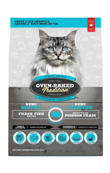 Oven-Baked Tradition Cat Semi-Moist Fish 5 lb adult cat food, best cat food for adults
