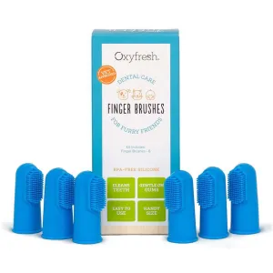 Oxyfresh Pet Finger Brush Blue Dog Grooming cat toys, cat supplies