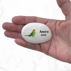 Parakeet Memorial Stone- Personalized Parakeet Memorial Gift