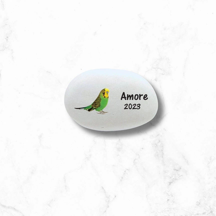 Parakeet Memorial Stone- Personalized Parakeet Memorial Gift