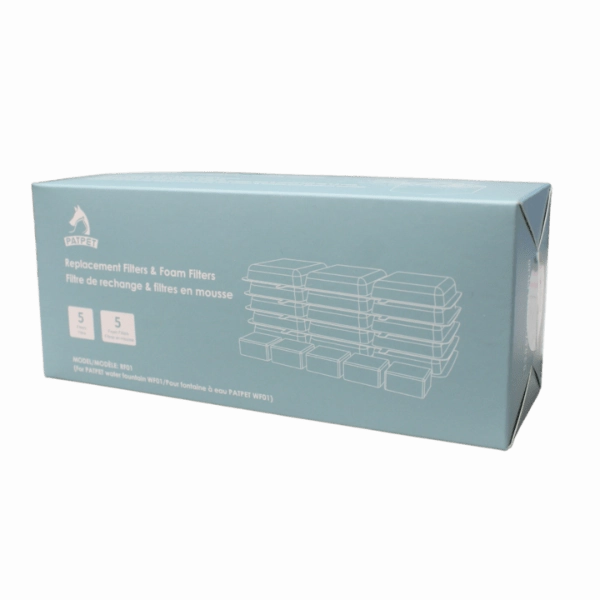 PATPET Replacement Filters & Foam Filters 5-Pack