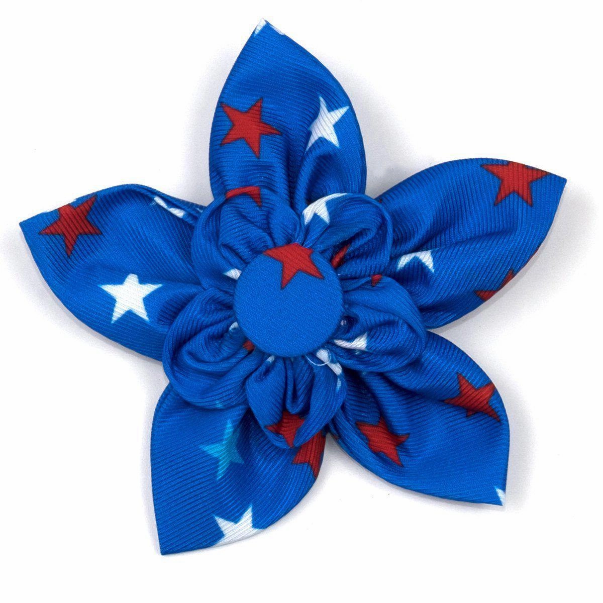 Patriotic Stars Dog Collar Flower dog collar accessory,collar decor