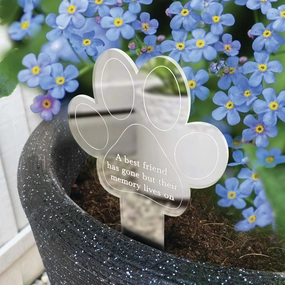 Paw Print Memorial Garden Plant Marker & Forget Me Not Seeds poultry halters,bird leash