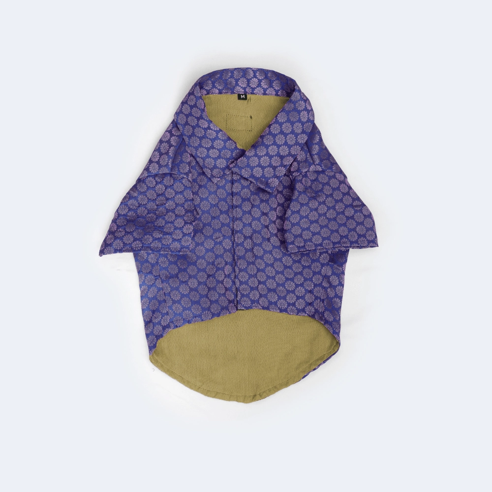 Pawgypets Occasion Wear Shirt for Dogs and Cats (Navy Blue)