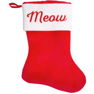 Pearhead Meow Holiday Stocking Red Gift Household cat toys, cat supplies