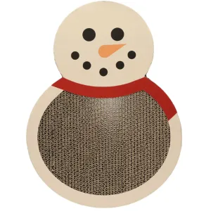 Pearhead Snowman Scratch Pad White Cat Scratchers cat toys, cat supplies