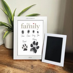 Personalised Framed Family Finger/Paw Print Frame With Ink Kit poultry halters,bird leash