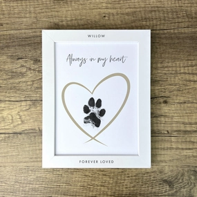 Personalised Framed Pet Paw Print Keepsake With Ink Kit poultry halters,bird leash