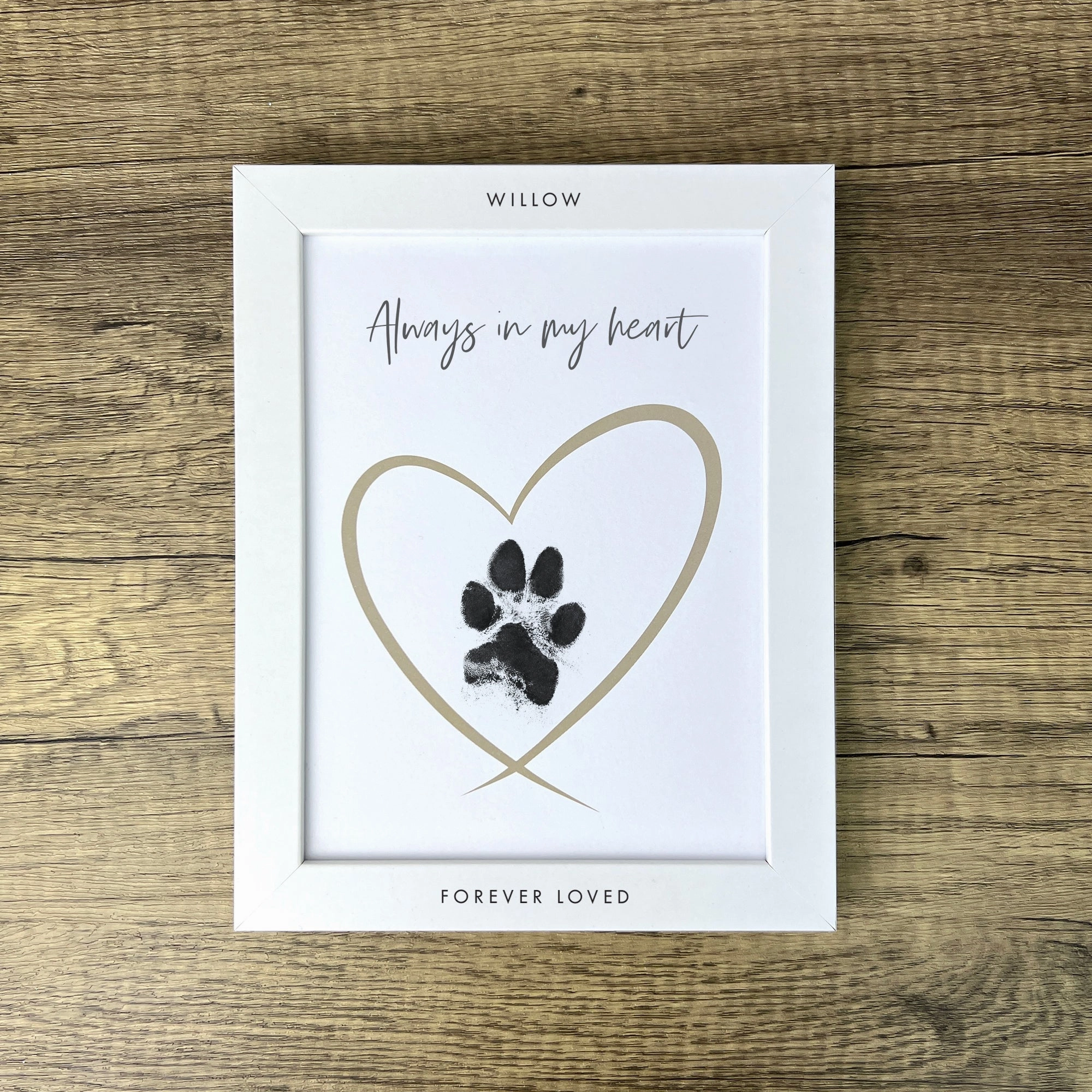 Personalised Framed Pet Paw Print Keepsake With Ink Kit poultry halters,bird leash