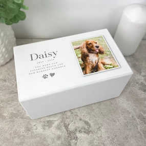 Personalised Heart & Paw Print Photo Large Cremation Urn For Pets Ashes | 1.44 Litres poultry halters,bird leash