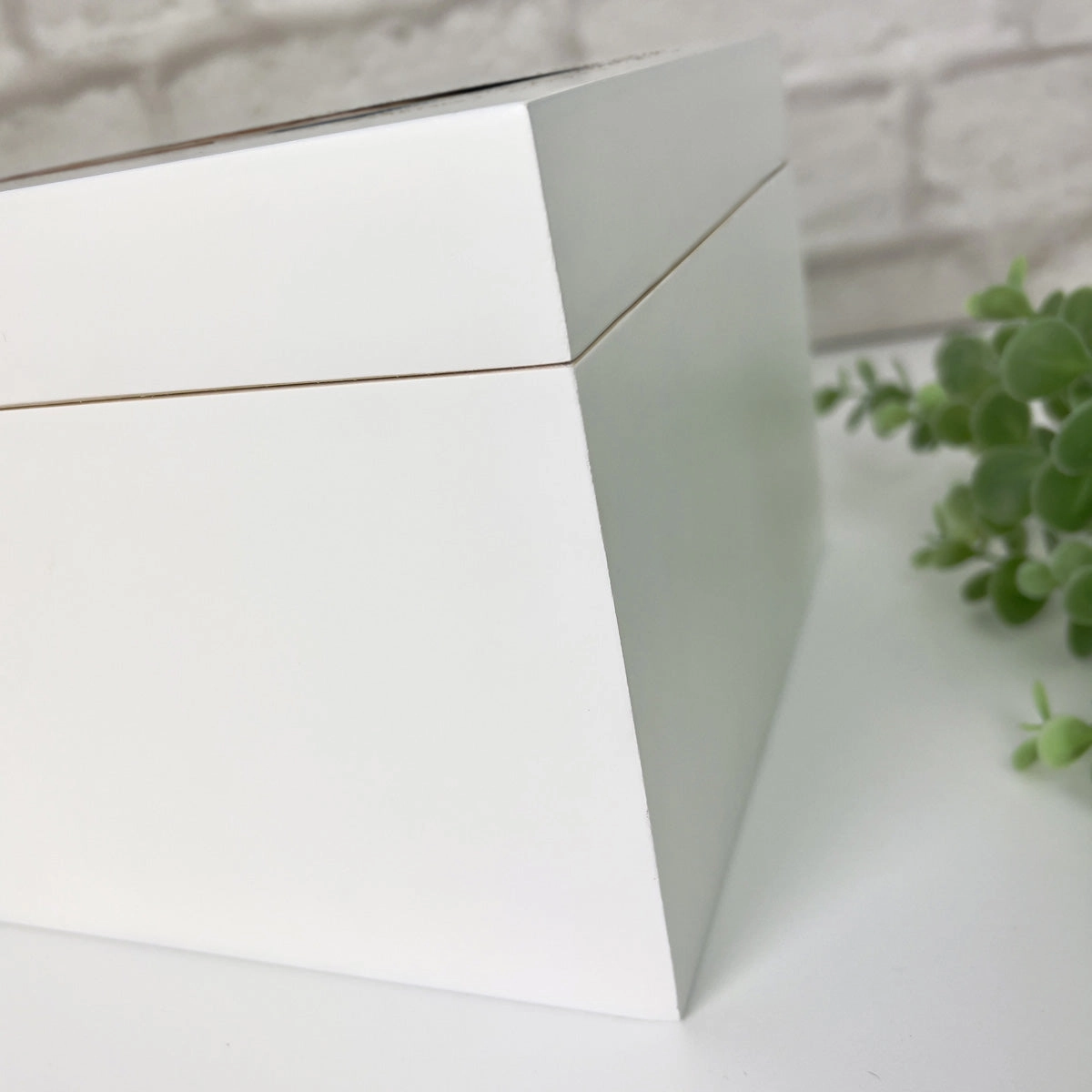 Personalised Paw Prints Pet Memorial White Wooden Photo Memory Box - 3 Sizes (22cm | 27cm | 30cm)