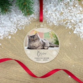 Personalised Pet Forever Loved Photo Acrylic Hanging Decoration - Various Shapes poultry halters,bird leash