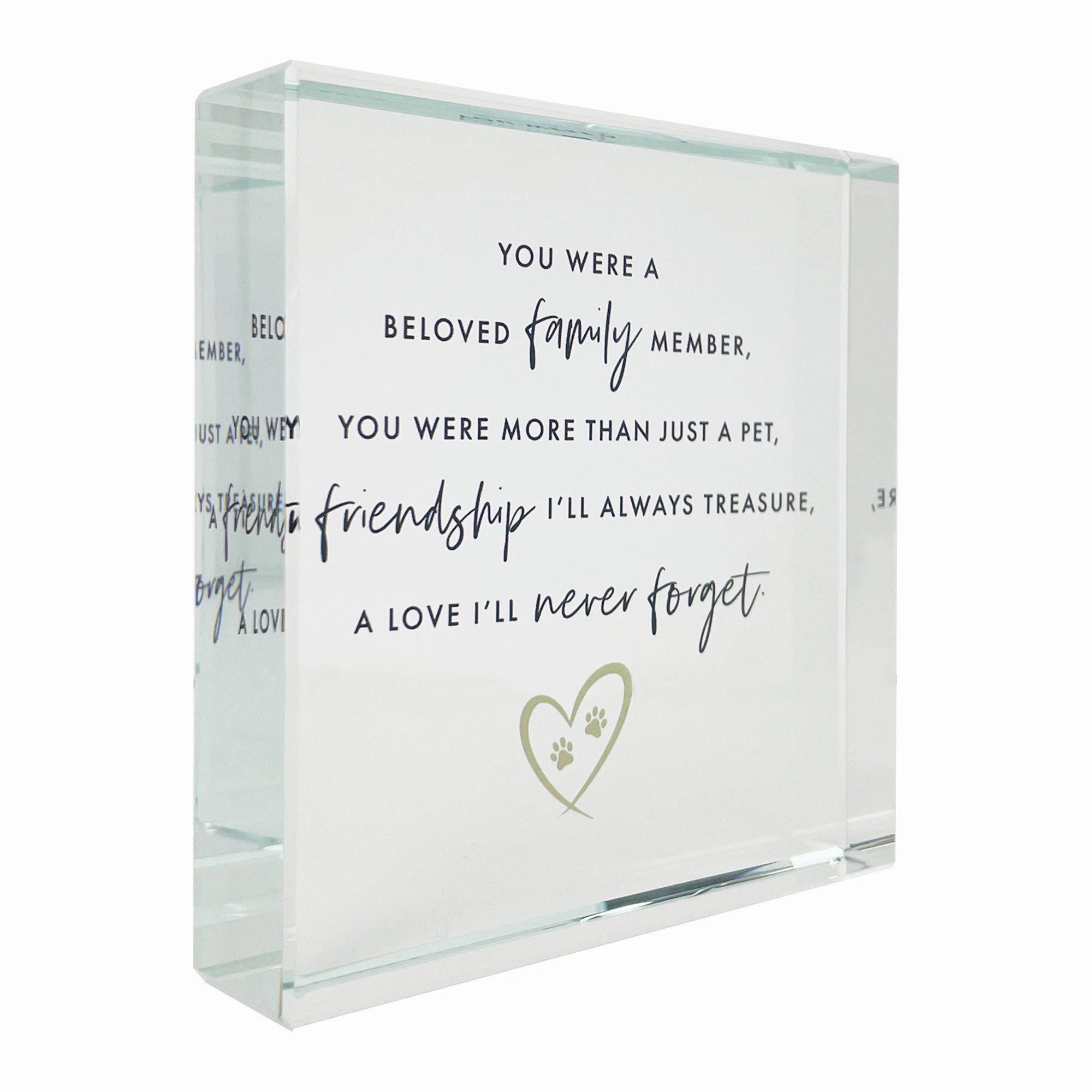 Personalised Pet Memorial Crystal Token