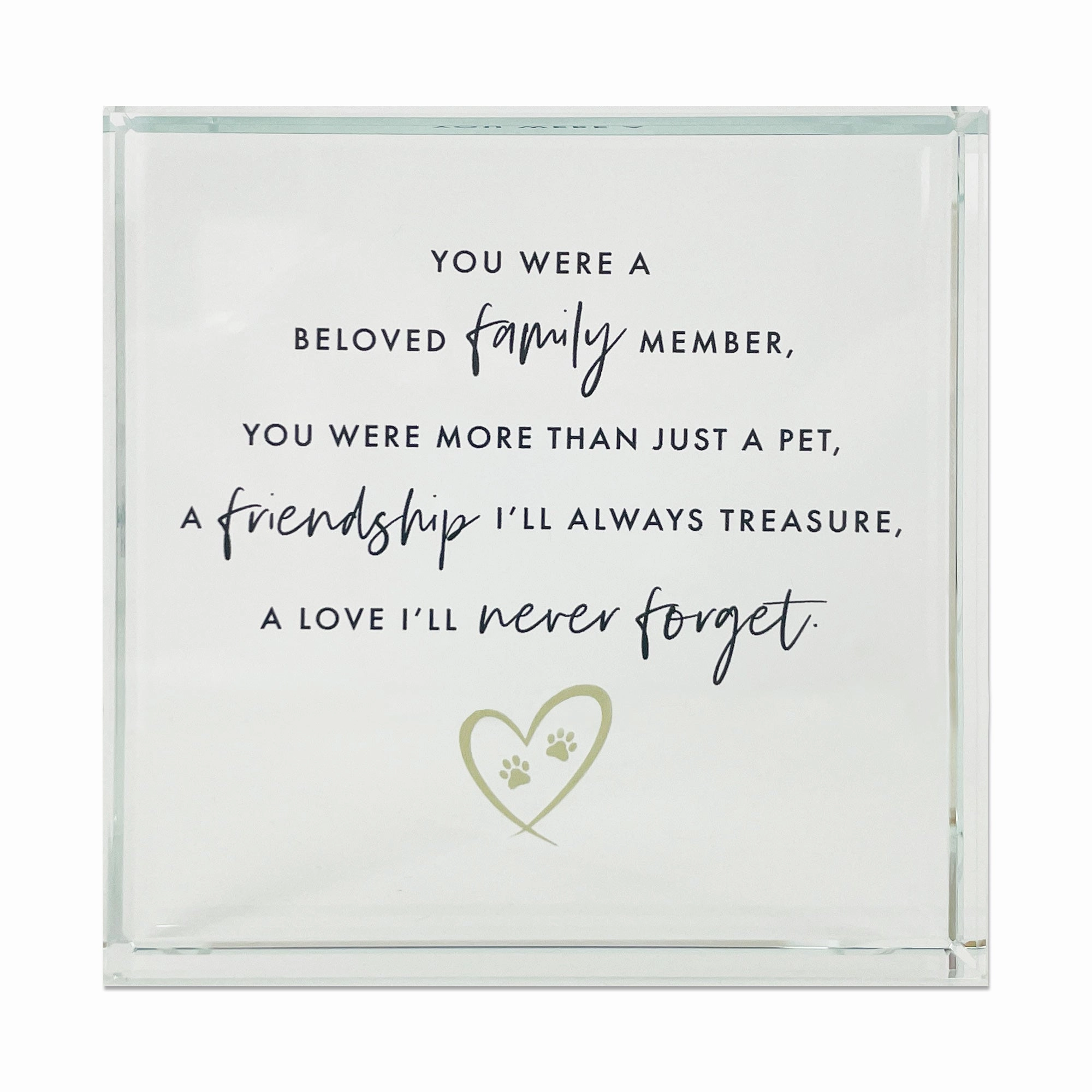 Personalised Pet Memorial Crystal Token