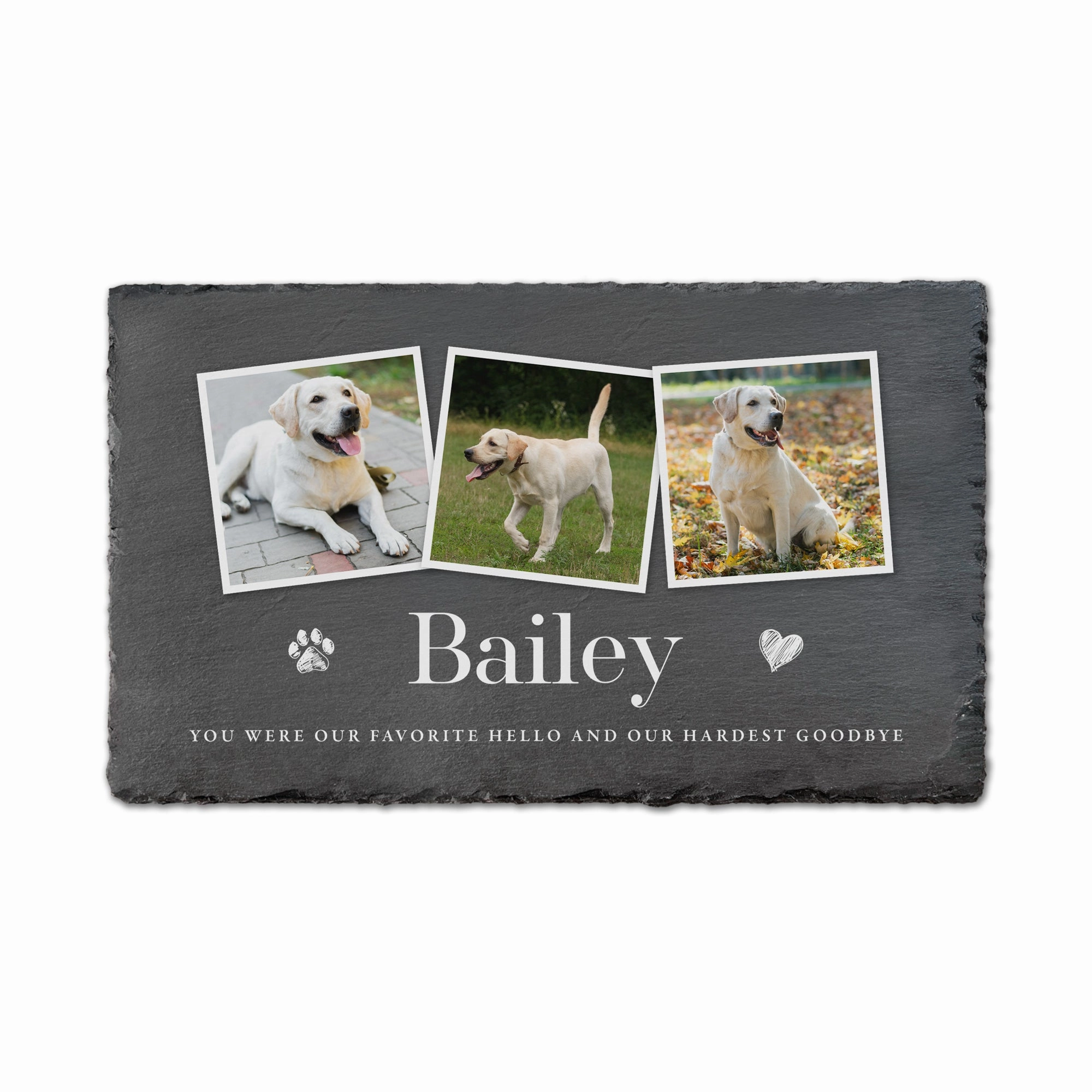 Personalised Pet Photo Slate Grave Marker 30 x 20cm