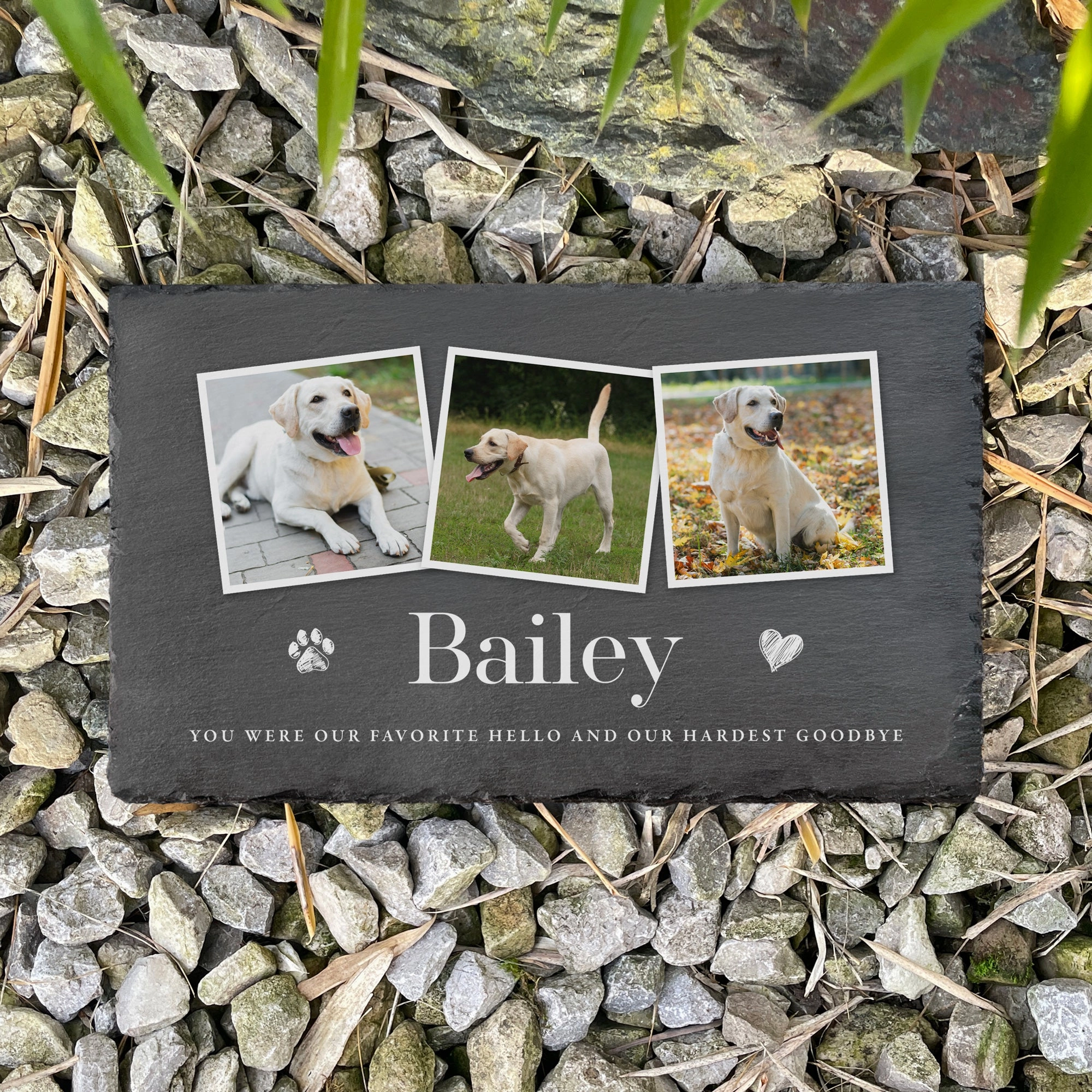 Personalised Pet Photo Slate Grave Marker 30 x 20cm