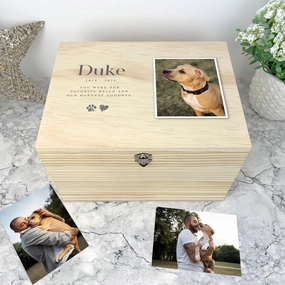 Personalised Sketch Photo Pet Memorial Keepsake Box - 5 Sizes (16cm | 20cm | 26cm | 30cm | 36cm) poultry halters,bird leash