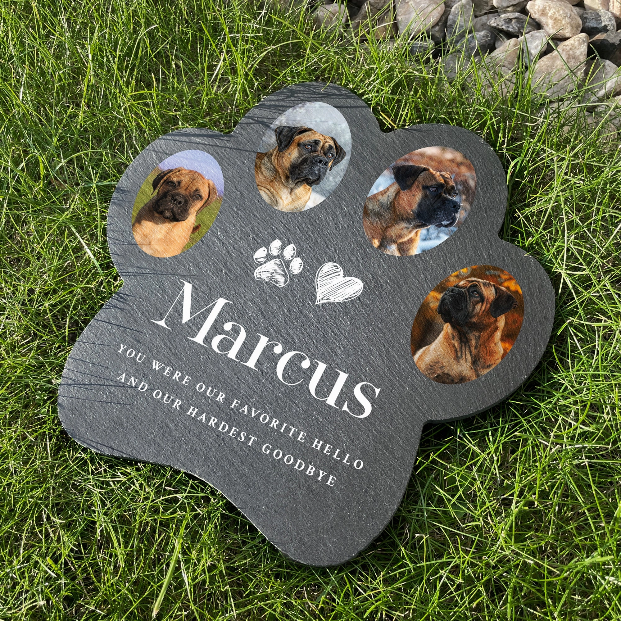 Personalised Slate Pet Photo Paw Shaped Grave Marker 20 x 20cm poultry halters,bird leash