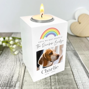 Personalised Until We Meet Again Pet Memorial Photo White Tea Light Holder poultry halters,bird leash