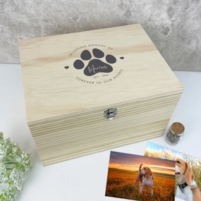 Personalised Wooden Pet Name Memorial Memory Box - 5 Sizes (16cm | 20cm | 26cm | 30cm | 36cm) poultry halters,bird leash