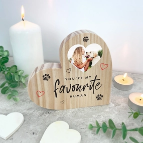 Personalised You're My Favourite Human From Pets Wooden Freestanding Heart poultry halters,bird leash